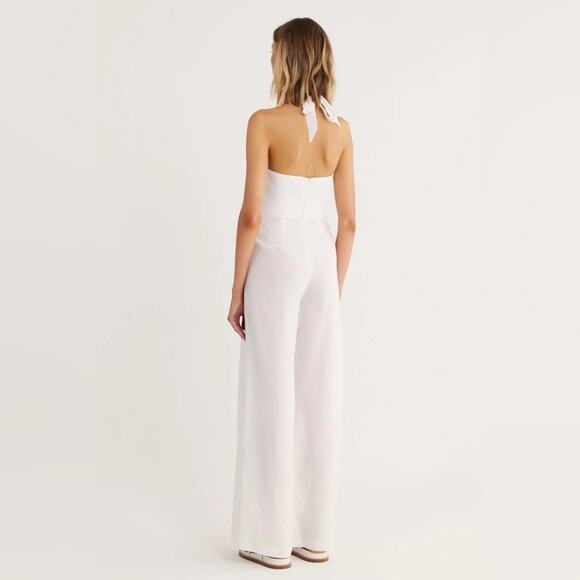 NWT Rumer Freya White Wide Leg Jumpsuit - Picture 2 of 8